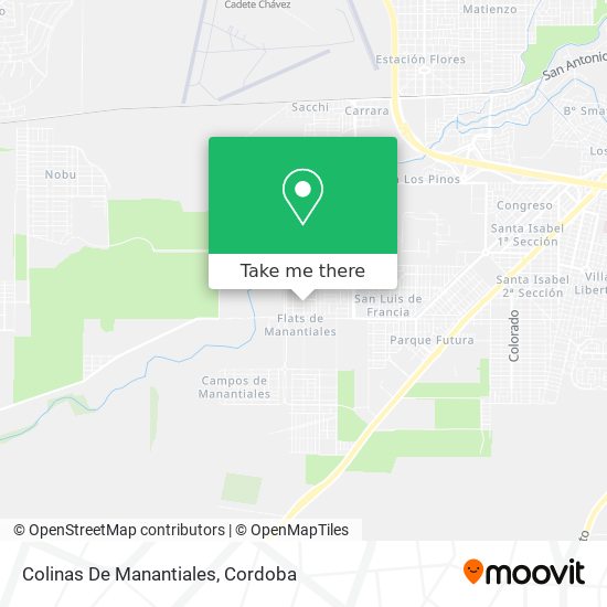 Colinas De Manantiales map