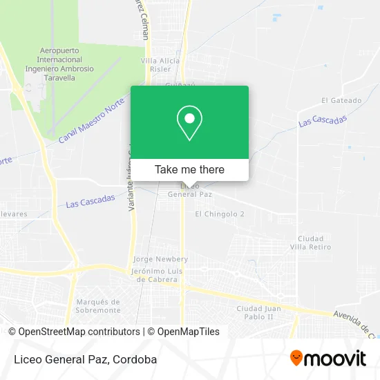 Liceo General Paz map