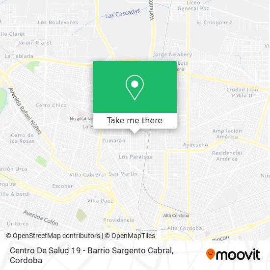 Centro De Salud 19 - Barrio Sargento Cabral map