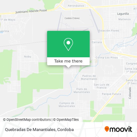Mapa de Quebradas De Manantiales