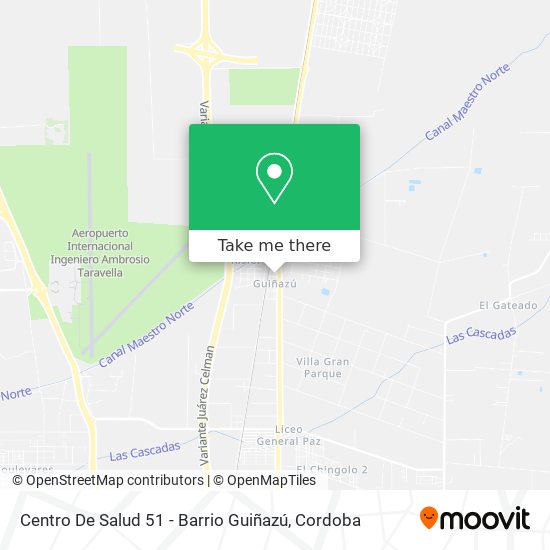 Mapa de Centro De Salud 51 - Barrio Guiñazú