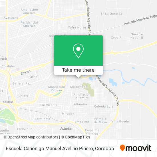 Mapa de Escuela Canónigo Manuel Avelino Piñero