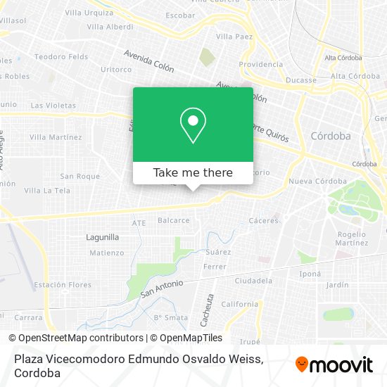 Mapa de Plaza Vicecomodoro Edmundo Osvaldo Weiss