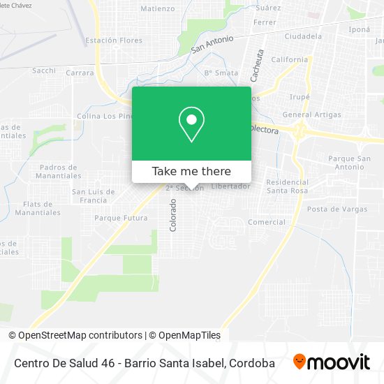 Mapa de Centro De Salud 46 - Barrio Santa Isabel