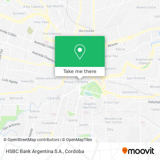 Mapa de HSBC Bank Argentina S.A.