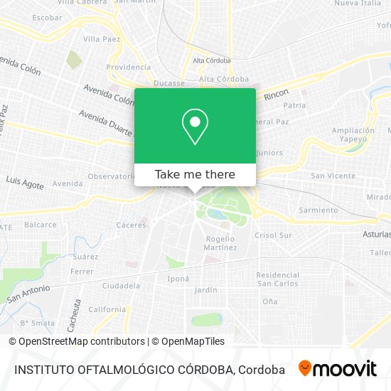 Mapa de INSTITUTO OFTALMOLÓGICO CÓRDOBA