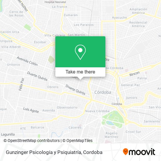 Gunzinger Psicología y Psiquiatría map
