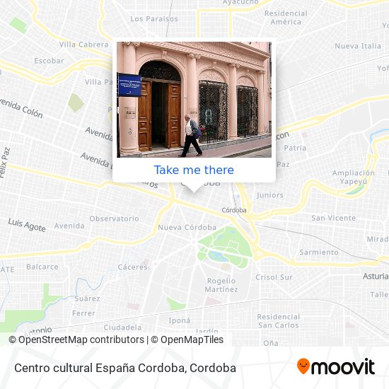 Centro cultural España Cordoba map