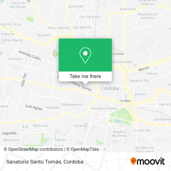 Sanatorio Santo Tomás map