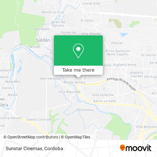 Sunstar Cinemas map