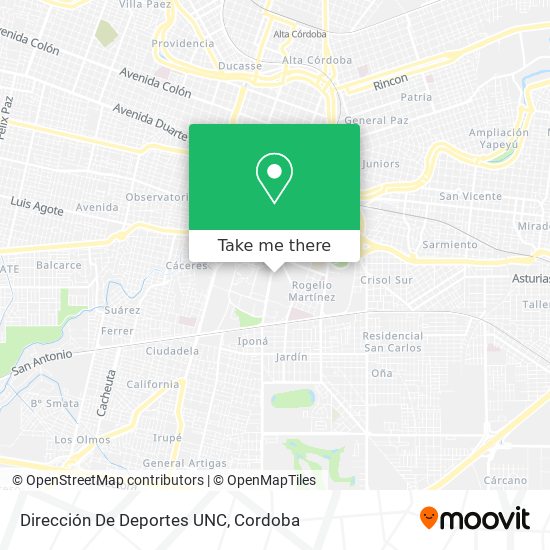 Dirección De Deportes UNC map