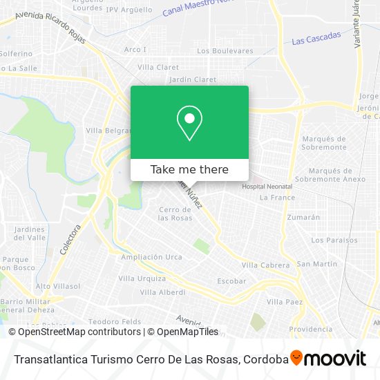 Transatlantica Turismo Cerro De Las Rosas map