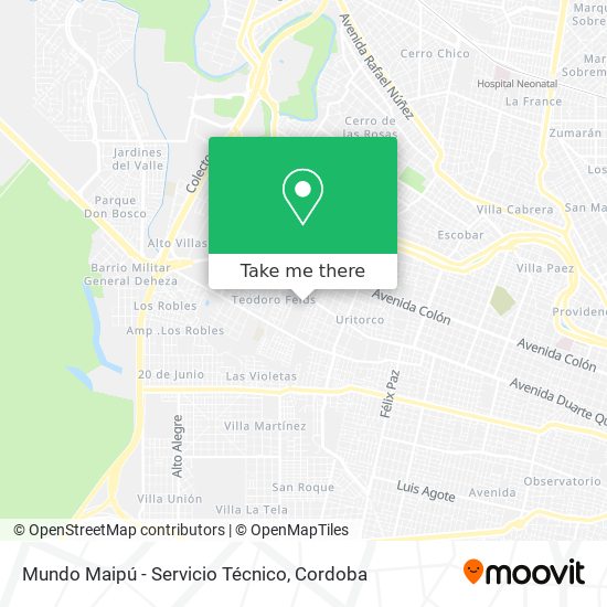 Mundo Maipú - Servicio Técnico map