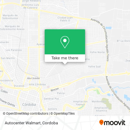 Mapa de Autocenter Walmart