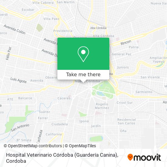 Hospital Veterinario Córdoba (Guardería Canina) map