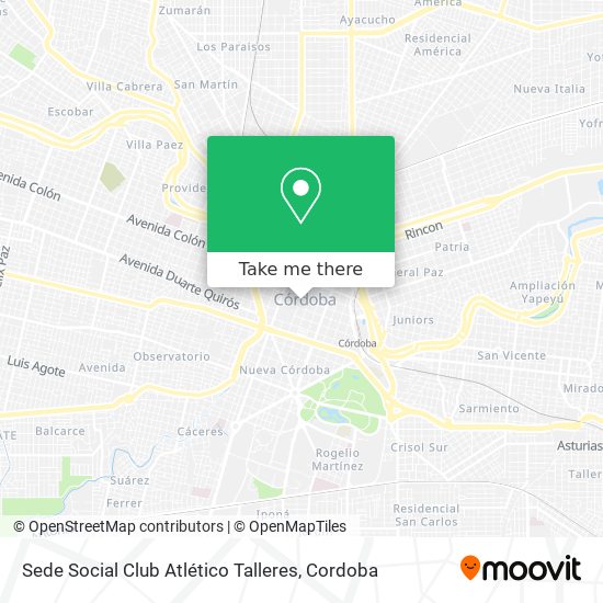 Mapa de Sede Social Club Atlético Talleres