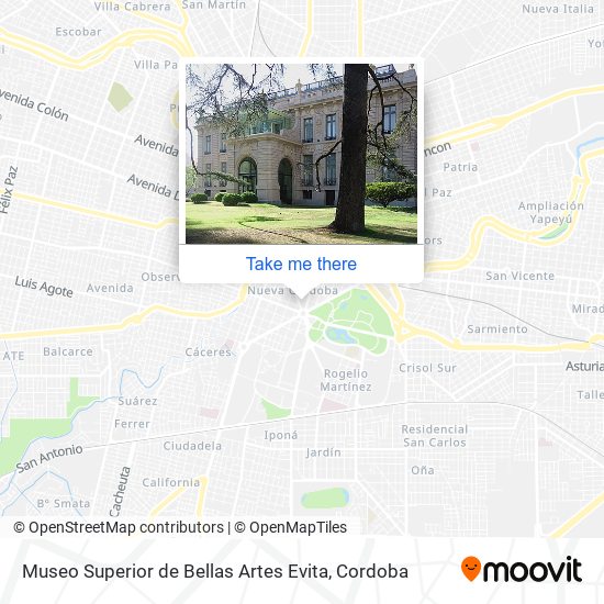 Museo Superior de Bellas Artes Evita map