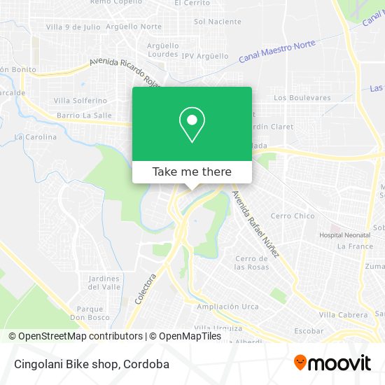 How to get to Cingolani Bike shop in Capital by Colectivo?