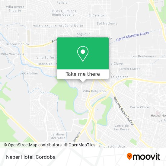 Mapa de Neper Hotel