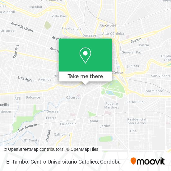 El Tambo, Centro Universitario Católico map