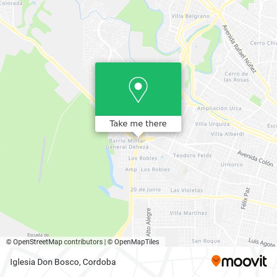 Mapa de Iglesia Don Bosco