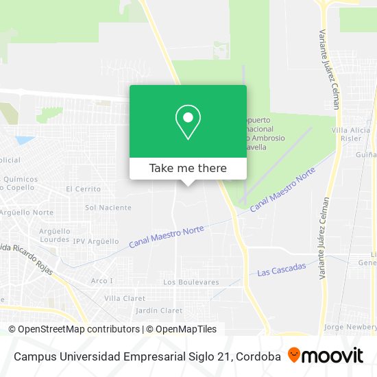 Campus Universidad Empresarial Siglo 21 map