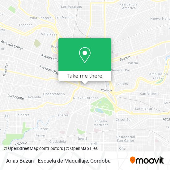 Arias Bazan - Escuela de Maquillaje map