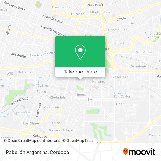 Pabellón Argentina map