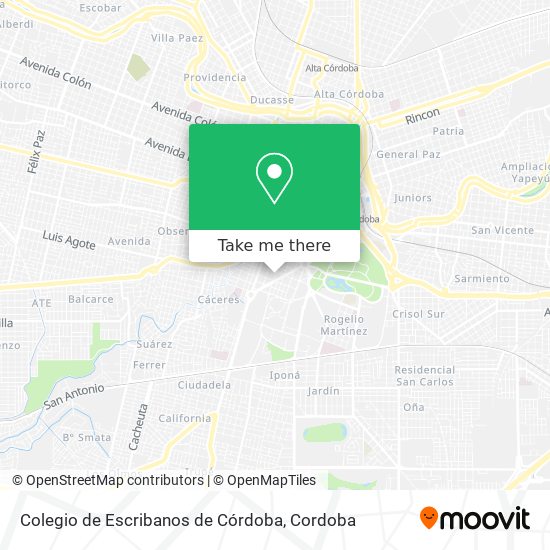 Colegio de Escribanos de Córdoba map