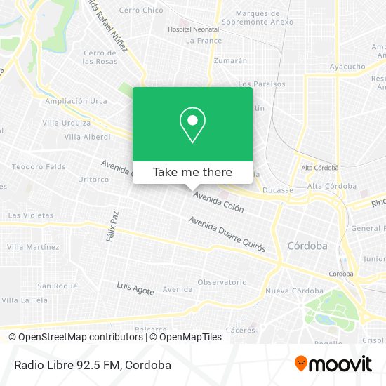 Radio Libre 92.5 FM map