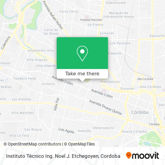 Mapa de Instituto Técnico Ing. Noel J. Etchegoyen