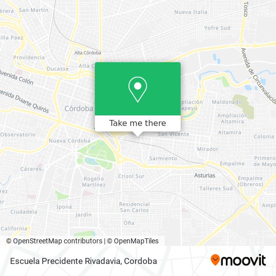 Escuela Precidente Rivadavia map