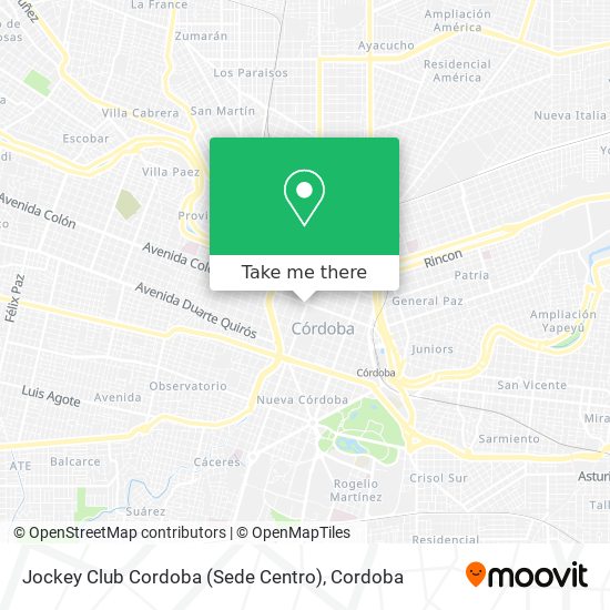 Jockey Club Cordoba (Sede Centro) map