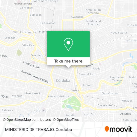 MINISTERIO DE TRABAJO map