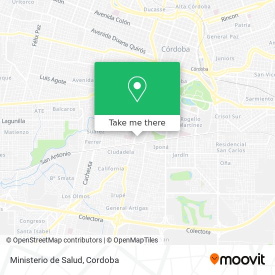 Ministerio de Salud map