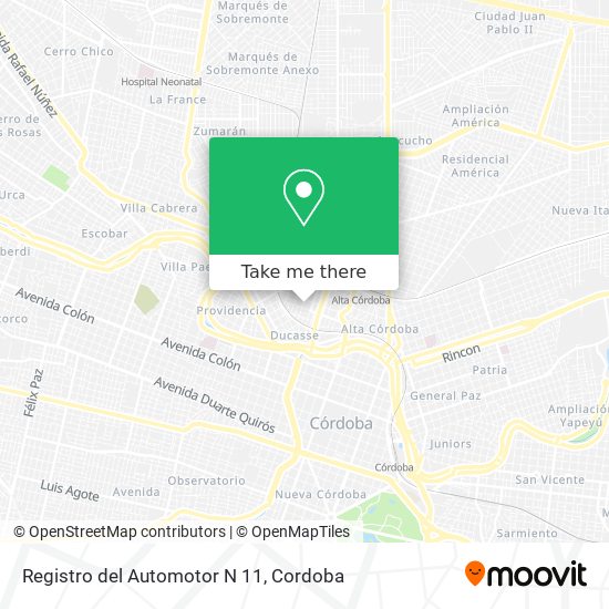 Registro del Automotor N 11 map