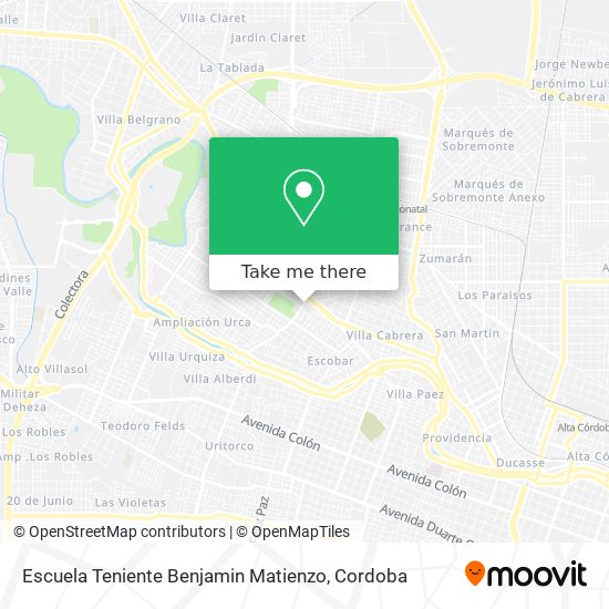 Mapa de Escuela Teniente Benjamin Matienzo