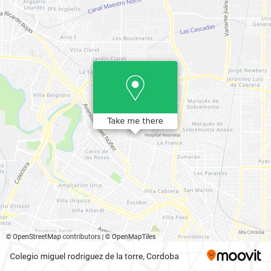 Colegio miguel rodriguez de la torre map