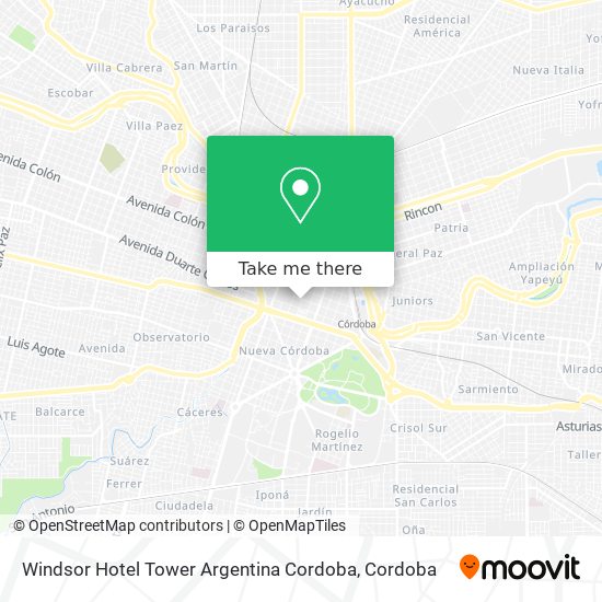 Mapa de Windsor Hotel Tower Argentina Cordoba