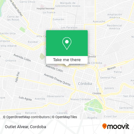 Mapa de Outlet Alvear