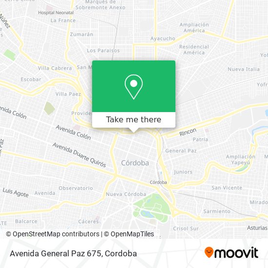 Mapa de Avenida General Paz 675