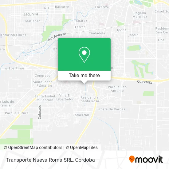 Mapa de Transporte Nueva Roma SRL