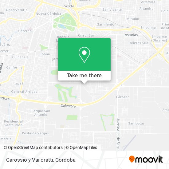 Mapa de Carossio y Vailoratti