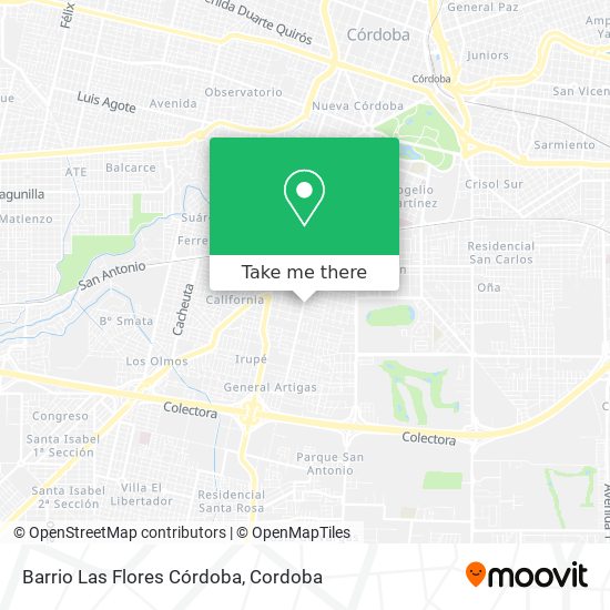 Mapa de Barrio Las Flores Córdoba