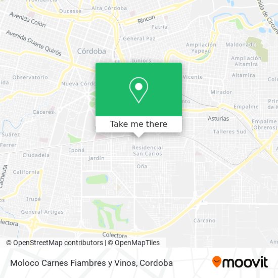 Moloco Carnes Fiambres y Vinos map