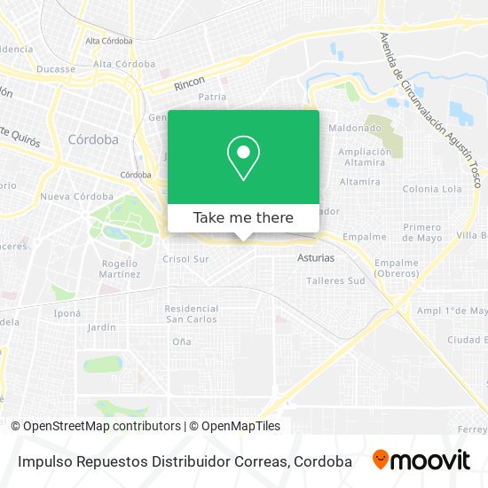 Impulso Repuestos Distribuidor Correas map