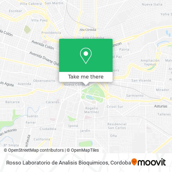 Rosso Laboratorio de Analisis Bioquimicos map