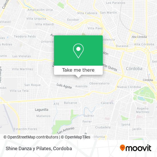 Mapa de Shine Danza y Pilates