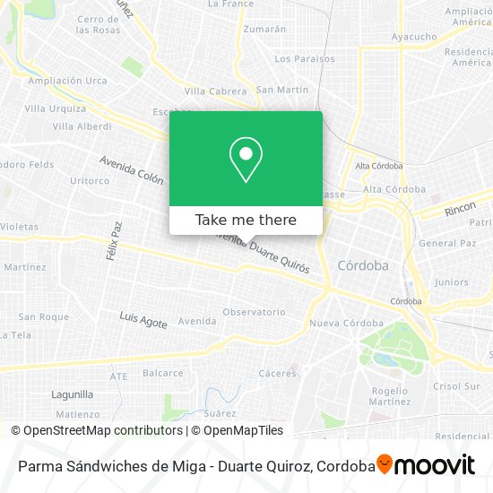 Parma Sándwiches de Miga - Duarte Quiroz map