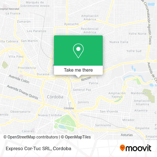 Mapa de Expreso Cor-Tuc SRL